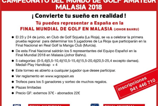 Aplazada la prueba del Campeonato del Mundo de Golf Amateur "Malasia 2018"